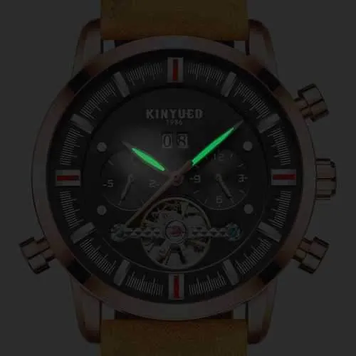 KINYUED JYD-J019 Blue Calendar Automatic Mechanical Watches