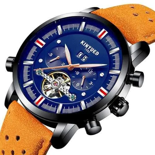 KINYUED JYD-J019 Blue Calendar Automatic Mechanical Watches