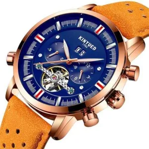 KINYUED JYD-J019 Blue Calendar Automatic Mechanical Watches