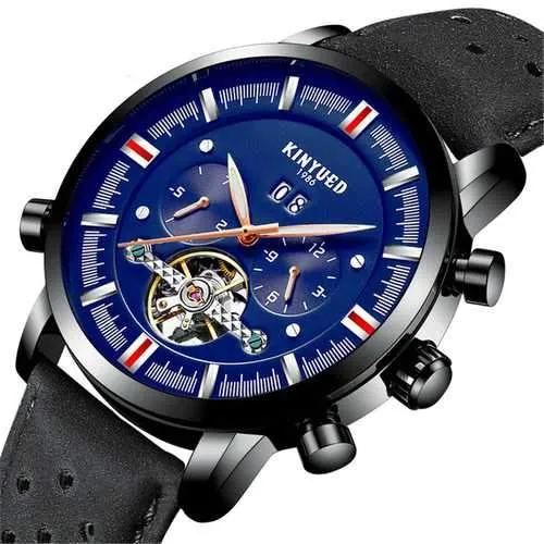 KINYUED JYD-J019 Blue Calendar Automatic Mechanical Watches