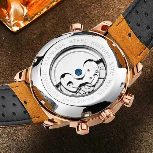 KINYUED JYD-J019 Blue Calendar Automatic Mechanical Watches