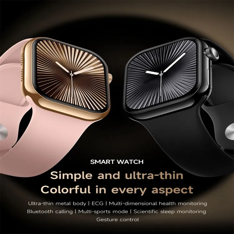 KL08 2.04 inch Color Screen Smart Watch Silicone Strap, Support Bluetooth Call(Pink)