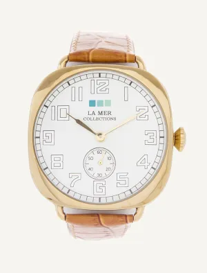 La Mer Tan- Gold Vintage Oversize Watch
