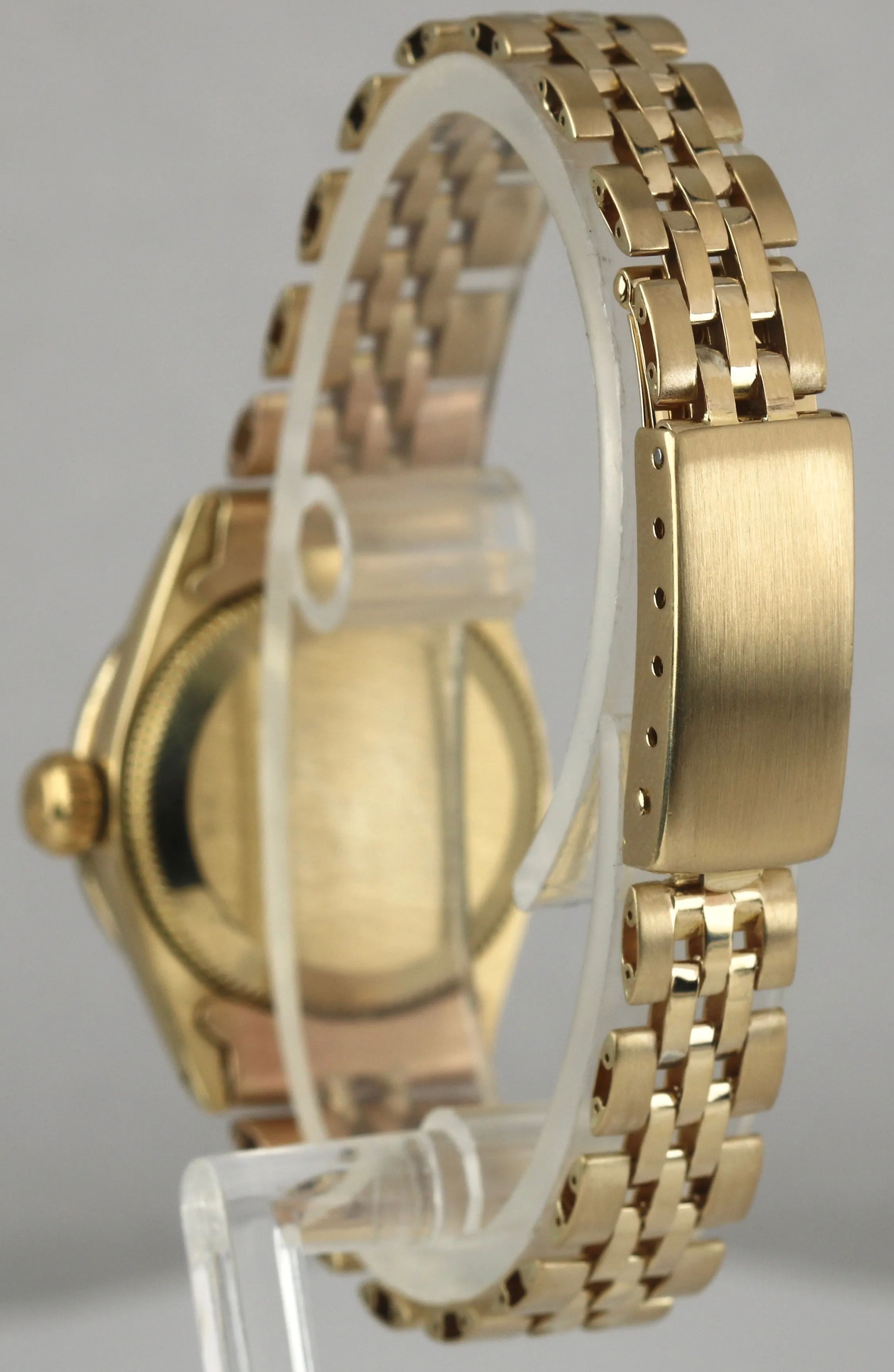 Ladies Rolex Oyster Perpetual 14k Gold 6619 26mm Diamond Watch