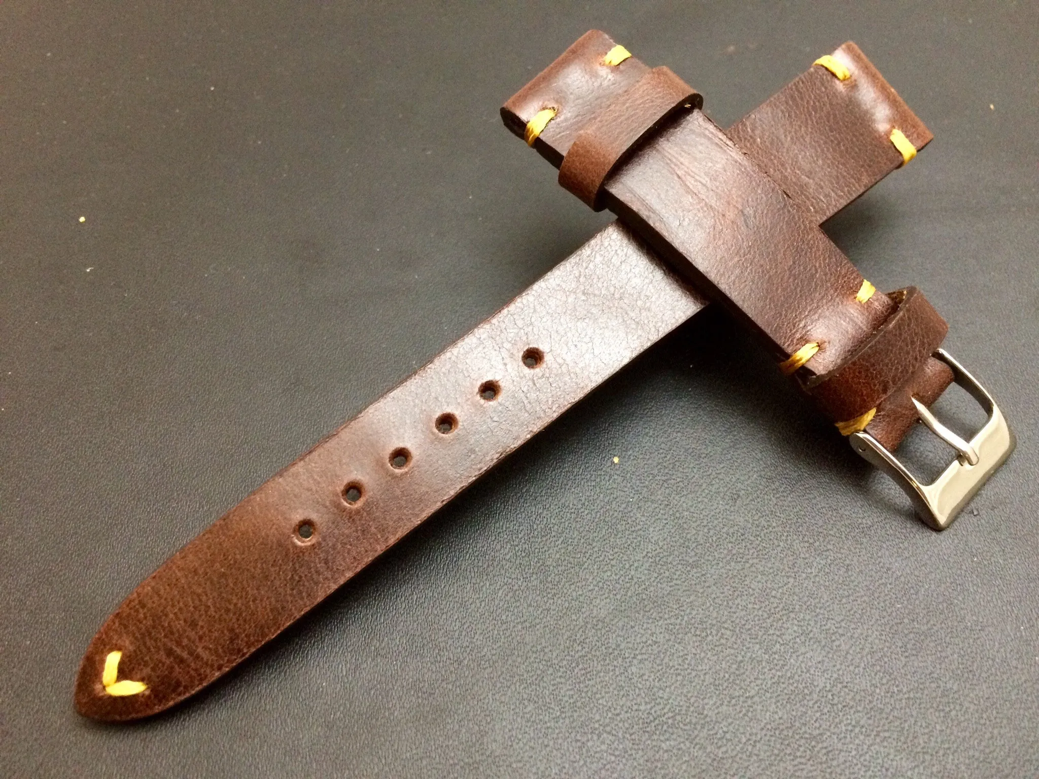 Leather Watch Strap, 19mm Watch Strap, Brown Watch Band, 18mm Watch Band, Gift Ideas for Boyfriend