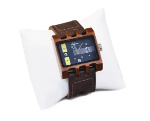 Lenzo Watch with Coffee Jean Strap