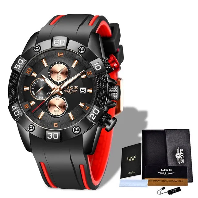 Lige Men's Business Chronograph Quartz Wrist Watch