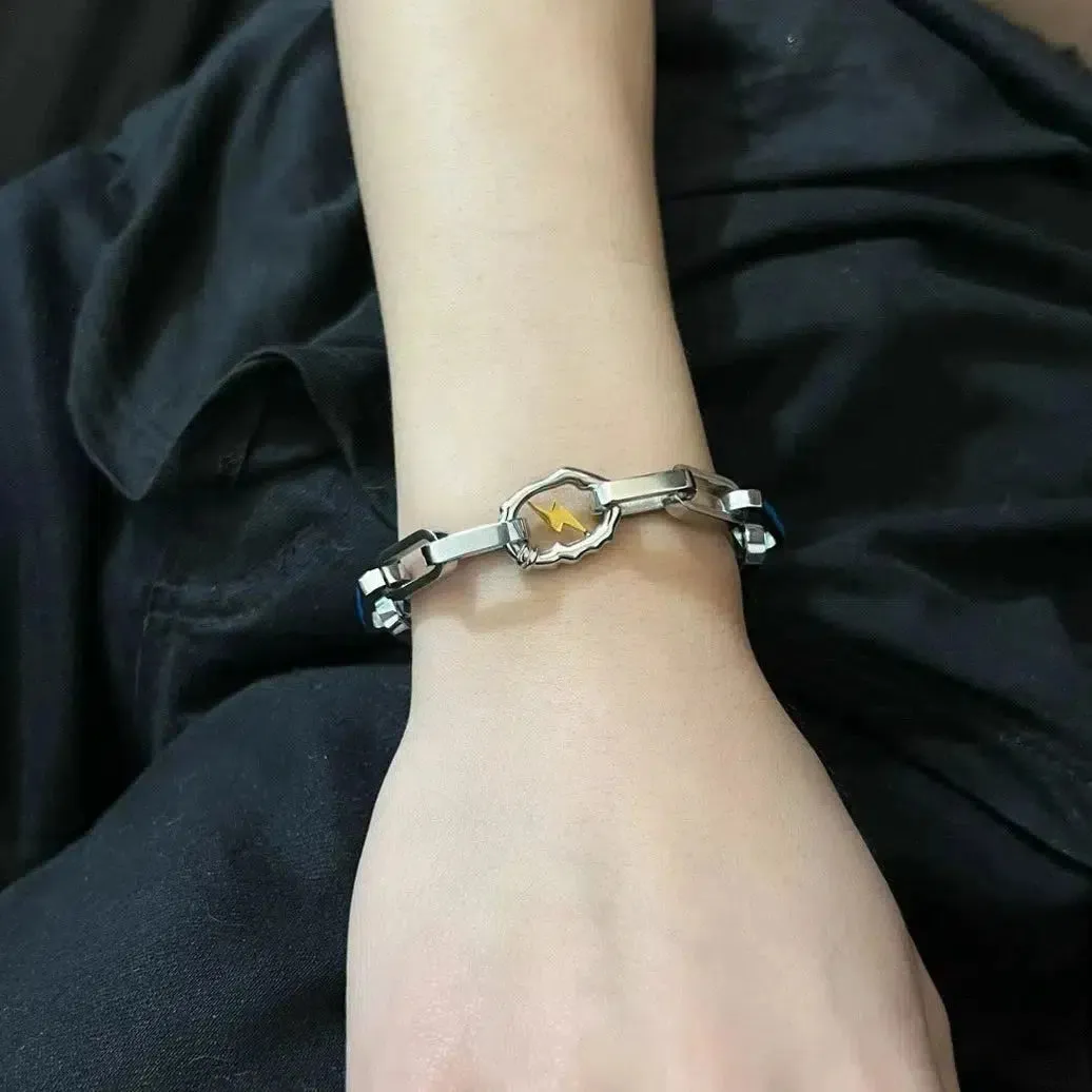 Lightning-Heavy Metal Titanium Bracelet