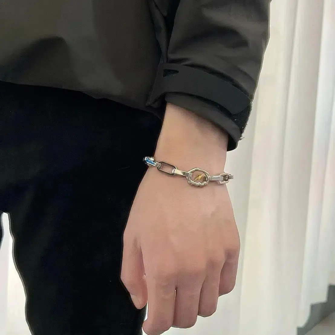 Lightning-Heavy Metal Titanium Bracelet