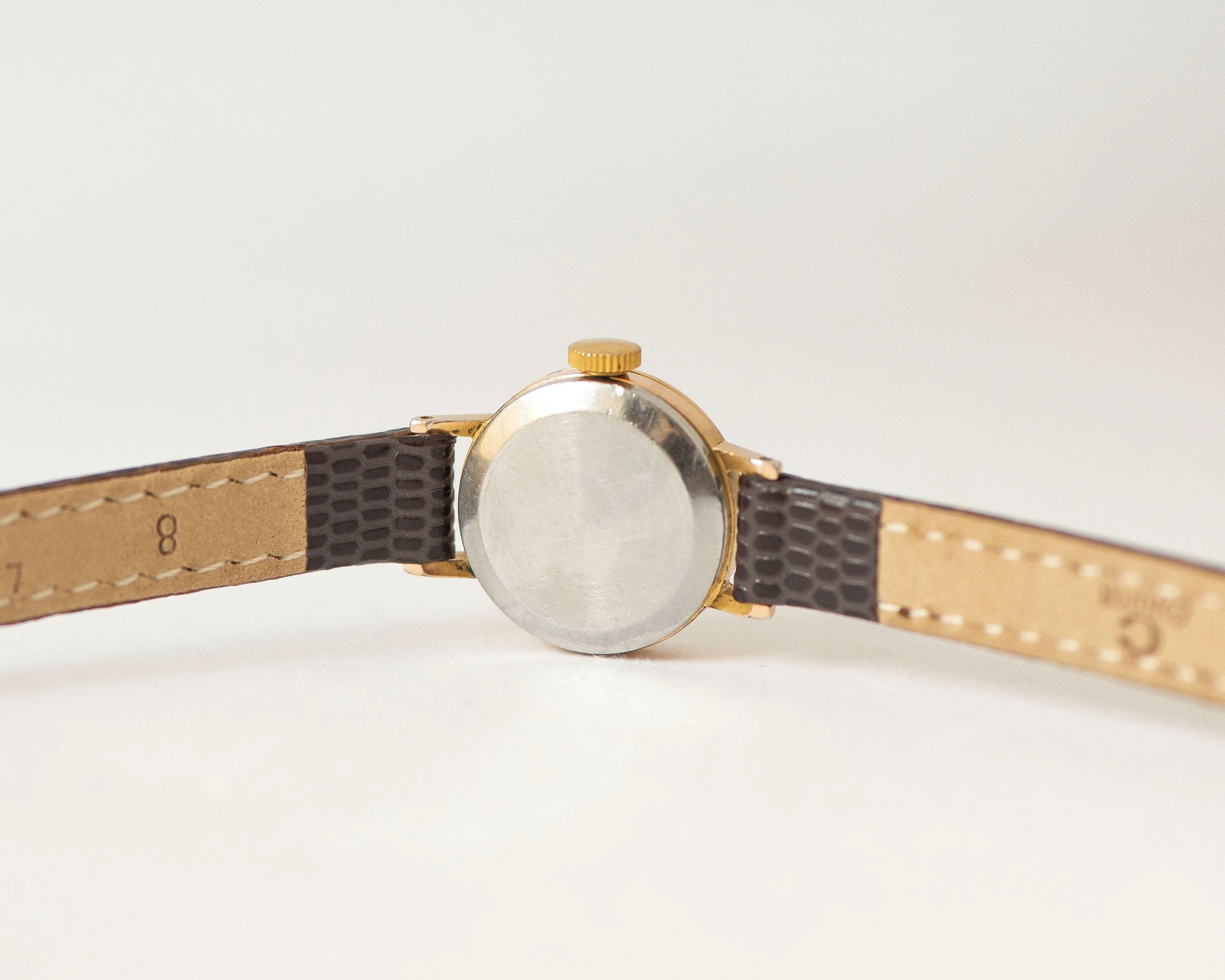 Limited edition women wristwatch Seagull gold plated vintage, minimalist dainty timepiece jewelry gift micro watch, new premium leather band