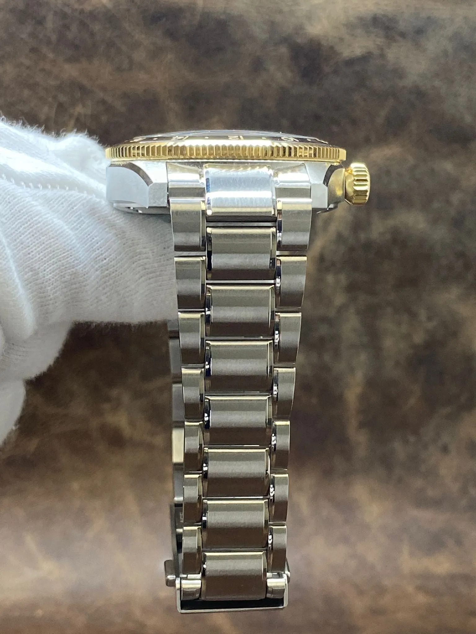 Longines Spirit Zulu Time 18K Bezel B&P L3.802.5.53.6 Black Dial Automatic Men's Watch