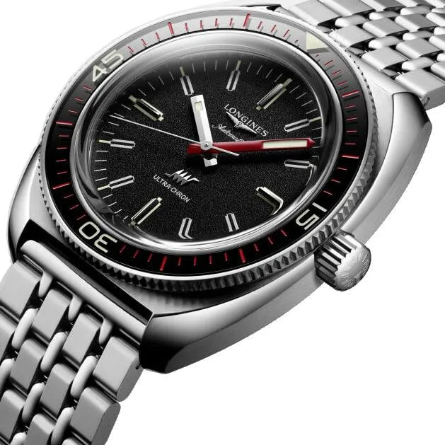 Longines Ultra-Chron Box Edition 43mm Watch Automatic Black Steel L2.836.4.52.9