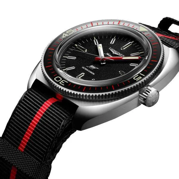 Longines Ultra-Chron Box Edition 43mm Watch Automatic Black Steel L2.836.4.52.9