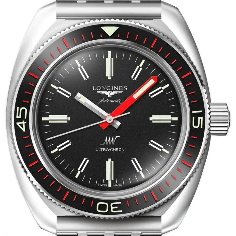 Longines Ultra-Chron Box Edition 43mm Watch Automatic Black Steel L2.836.4.52.9