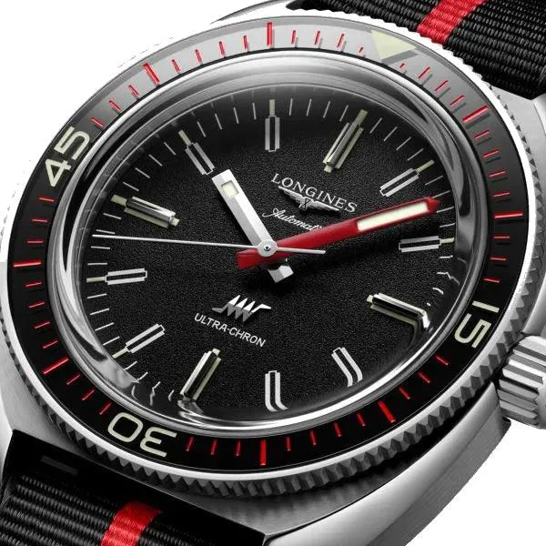 Longines Ultra-Chron Box Edition 43mm Watch Automatic Black Steel L2.836.4.52.9