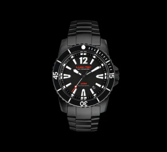 LUM-TEC 300M-2 and M-2XL Black PVD Watch