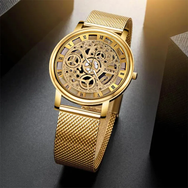 Luxury Gold Watch For Women Party Anniversary Jewelry