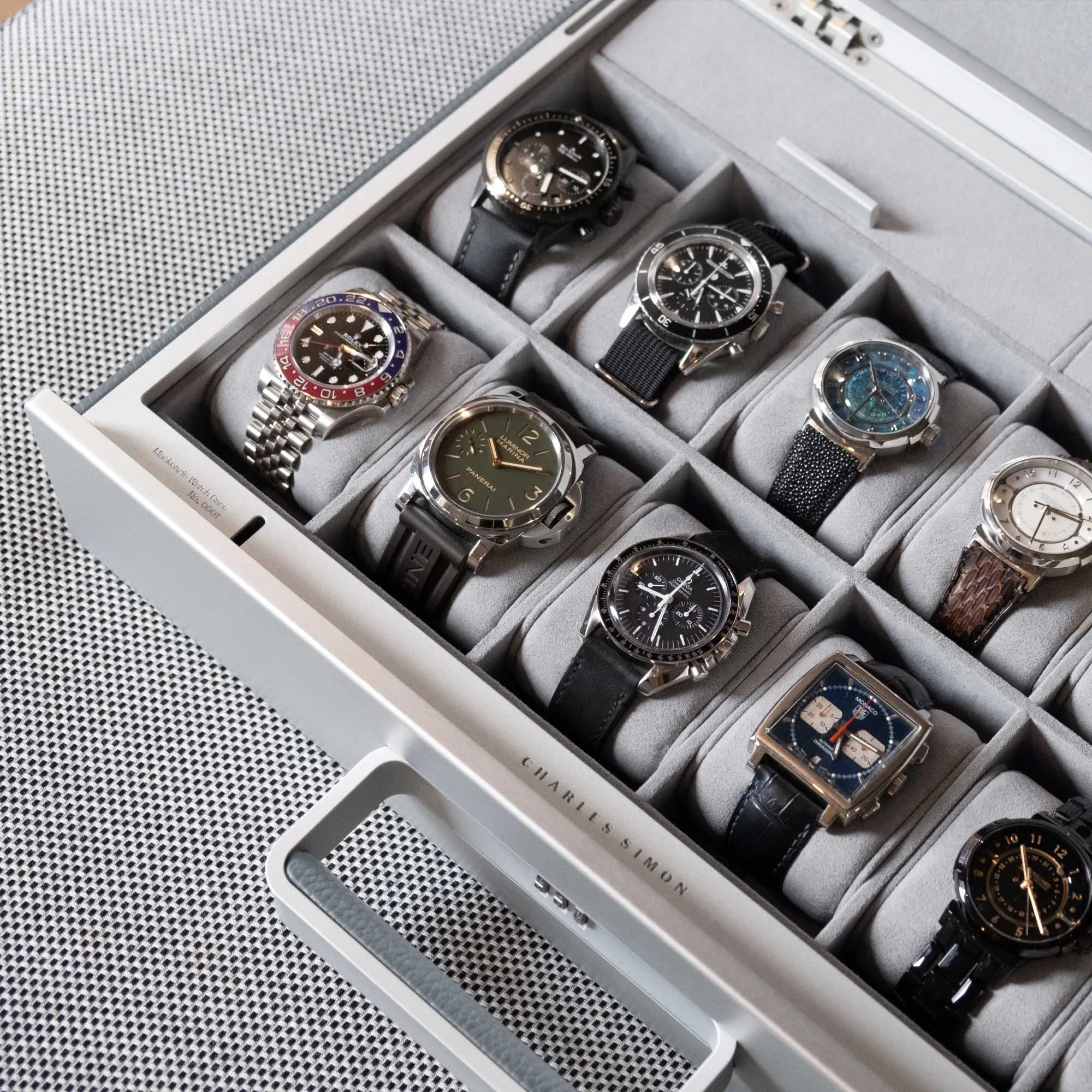 MACKENZIE 12 WATCH BRIEFCASE - CLOUD GREY / GREY