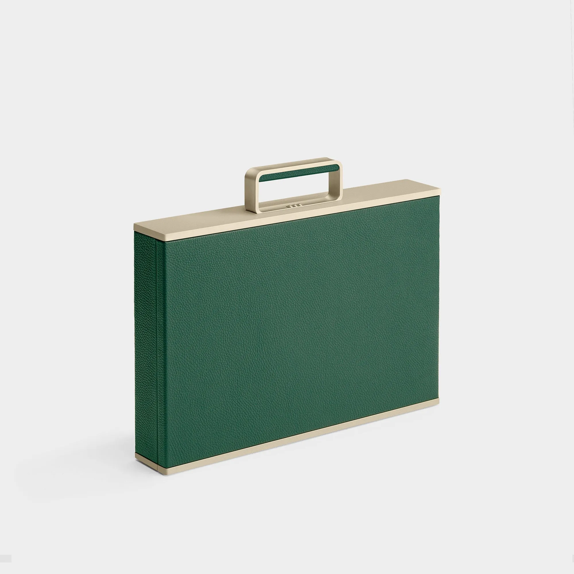 MACKENZIE 12 WATCH BRIEFCASE - EMERALD / CHAMPAGNE