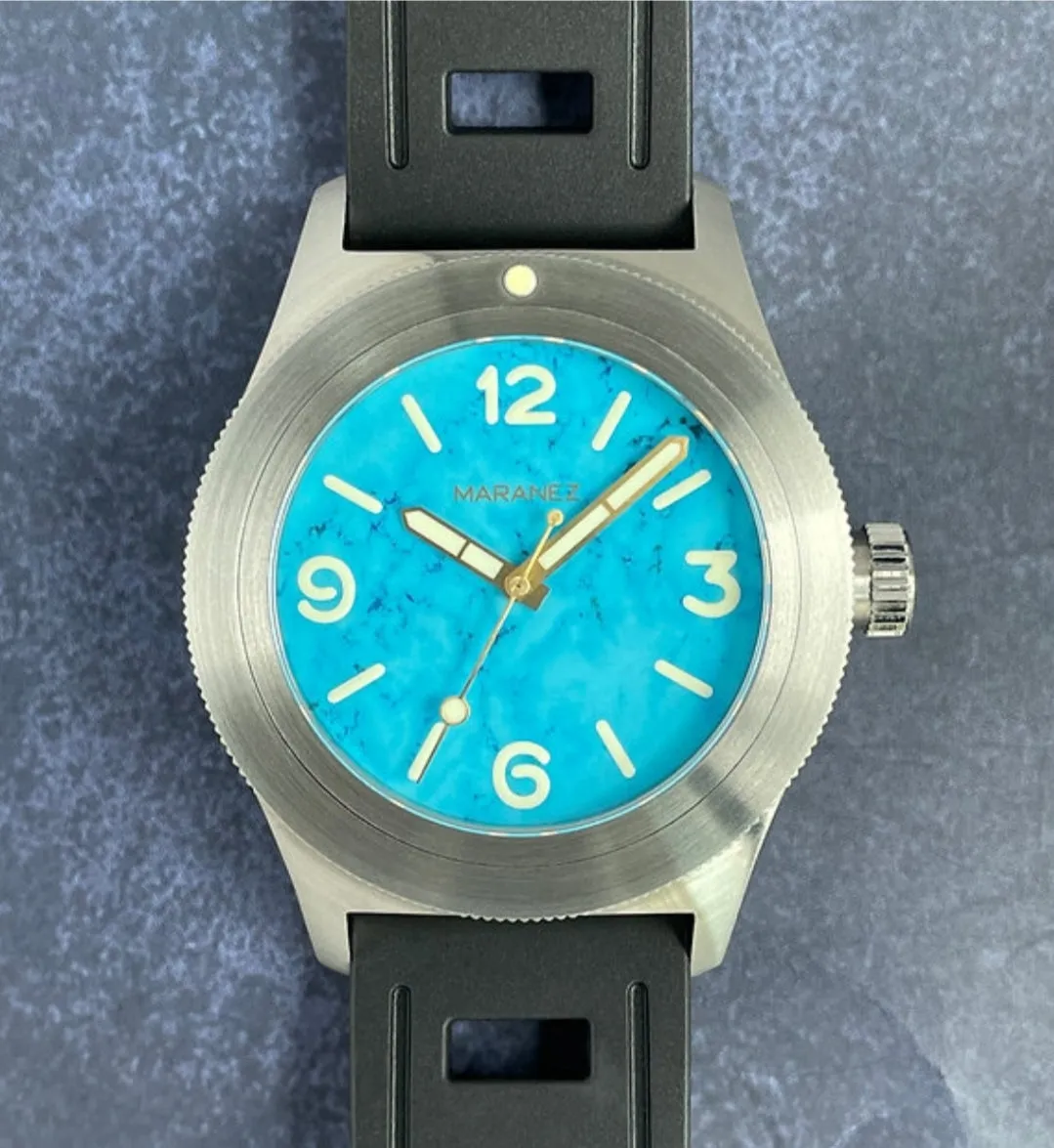 Maranez Talay Steel  Turquoise Numbers