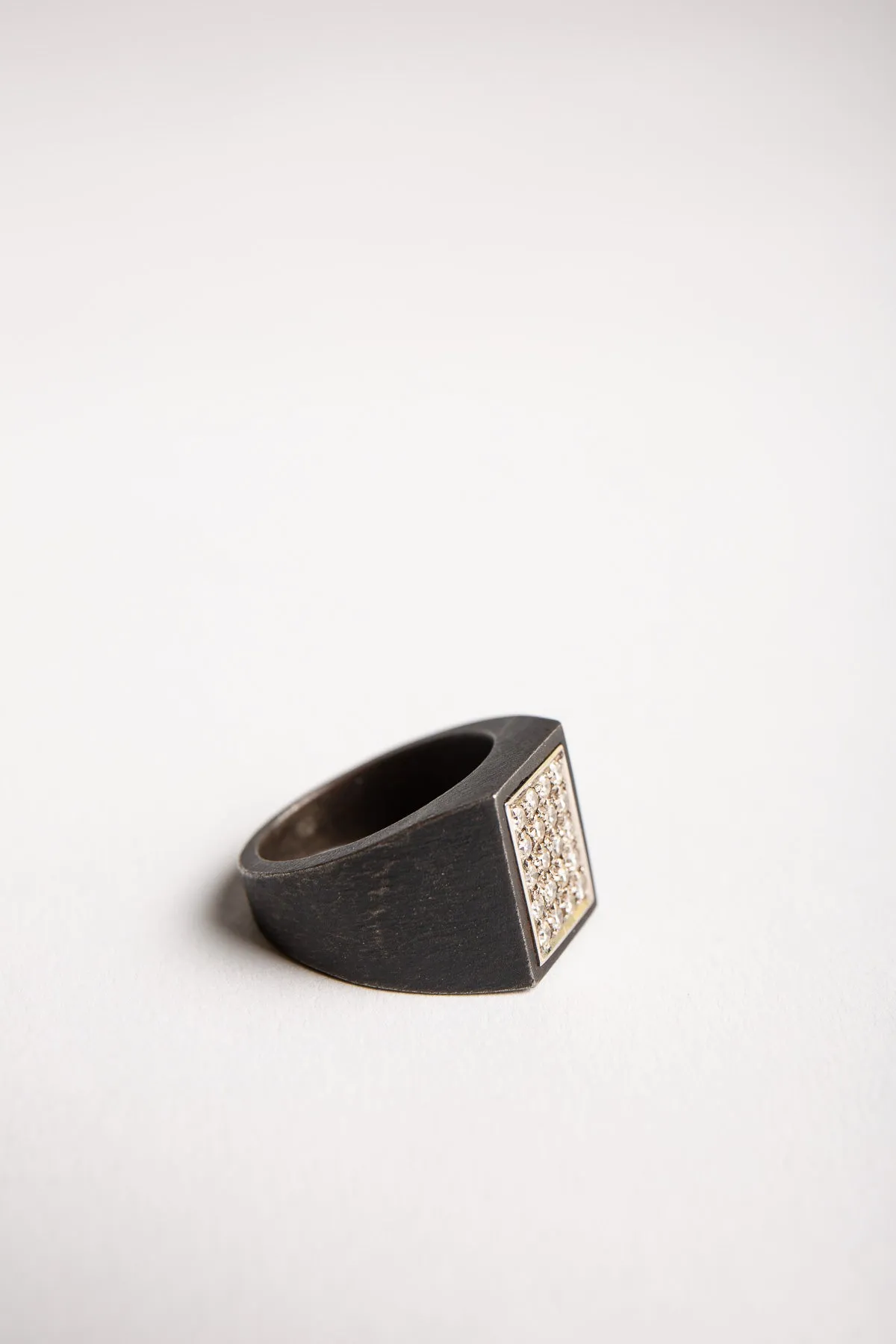 MARSH | VINTAGE SQUARE PAVE DIAMOND RING