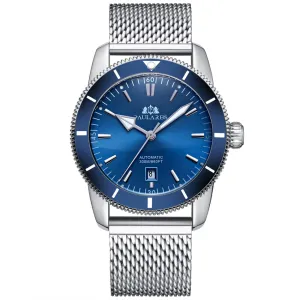 Men Automatic Self Wind Mechanical Net Stainless Steel Black Blue Leather Strap Super Luxury Heritage Big Face 46Mm Ocean Watch