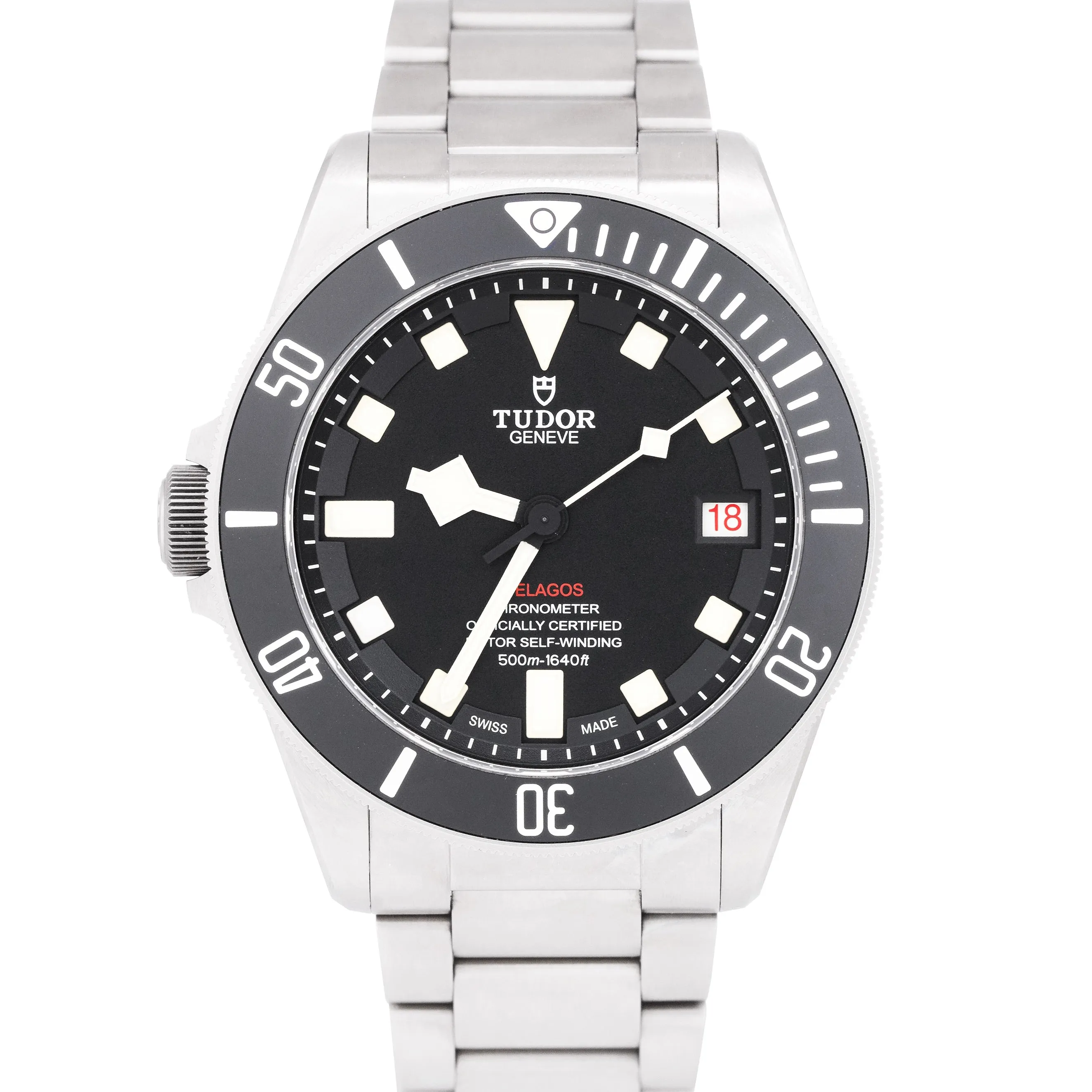 Men's Tudor Pelagos LHD Black Titanium 42mm Dive Date Watch M25610TNL-0001 BOX