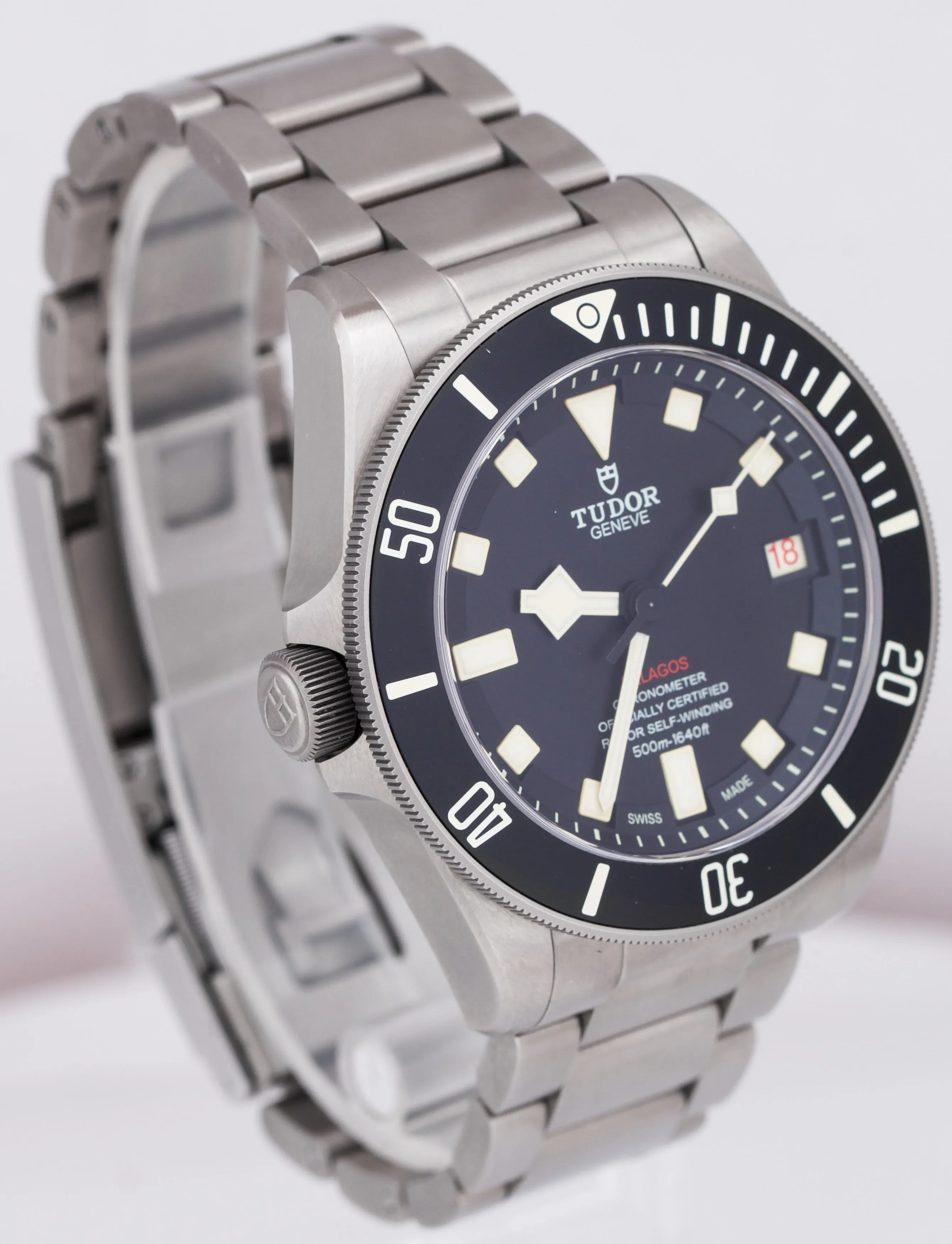 Men's Tudor Pelagos LHD Black Titanium 42mm Dive Date Watch M25610TNL-0001 BOX