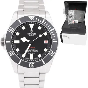 Men's Tudor Pelagos LHD Black Titanium 42mm Dive Date Watch M25610TNL-0001 BOX