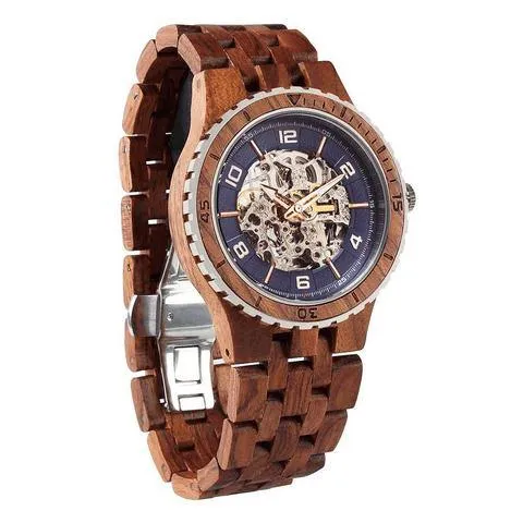 Men's Wood Watch Kosso Premium Self-Winding Transparent Body