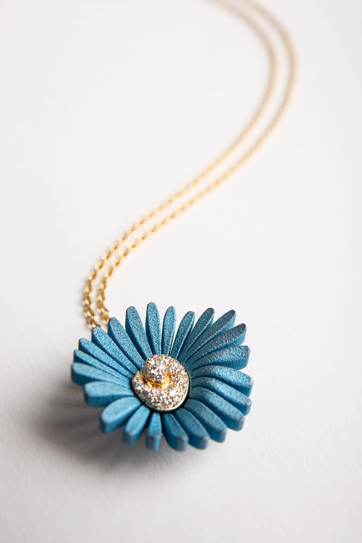 MIKE JOSEPH | BLUE TITANIUM FLOWER NECKLACE