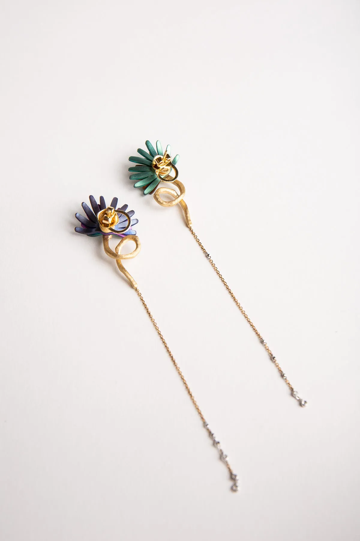 MIKE JOSEPH | DIAMOND FLOWER LONG EARRINGS