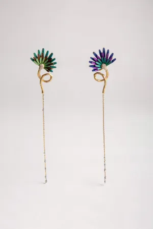 MIKE JOSEPH | DIAMOND FLOWER LONG EARRINGS