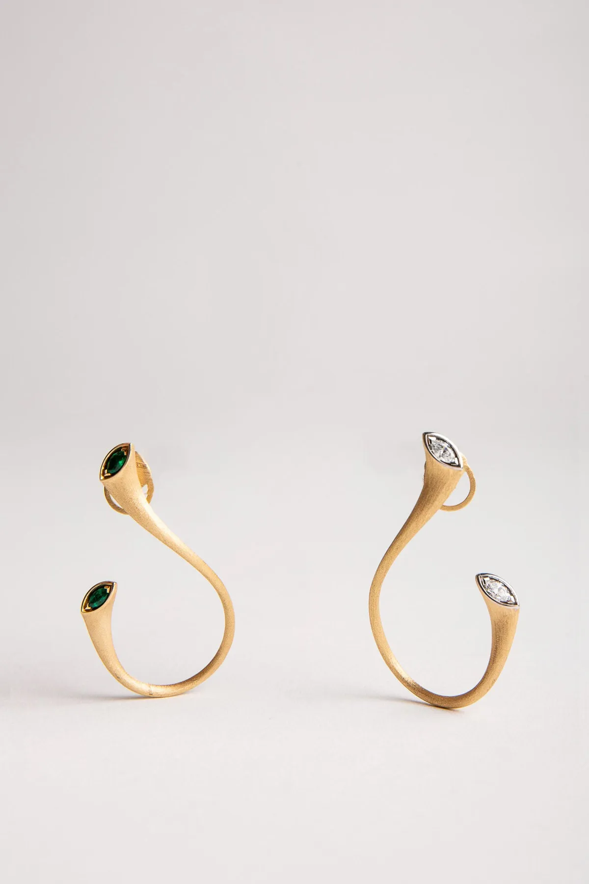 MIKE JOSEPH | DIAMOND/EMERALD EARRINGS