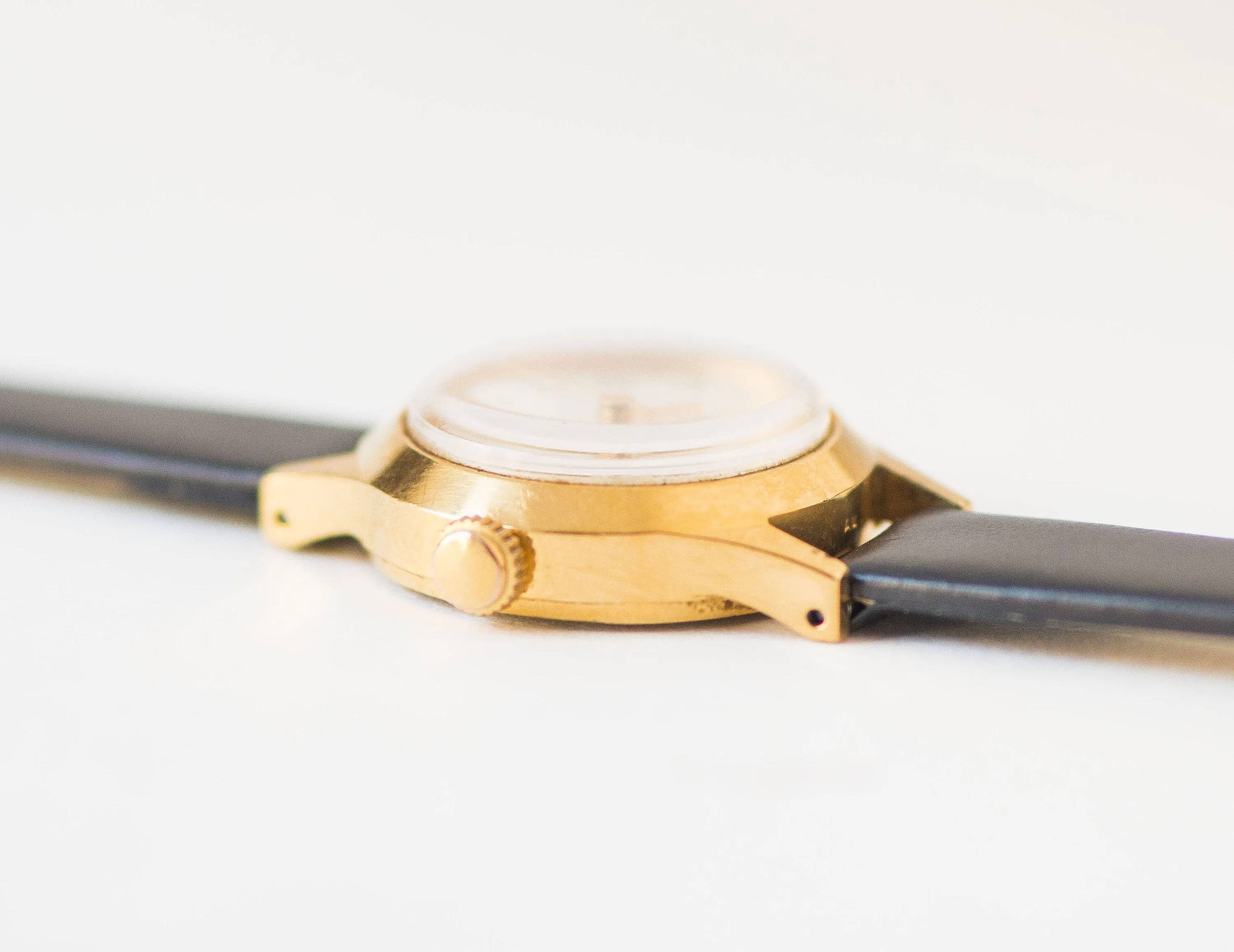 Minimalist women watch gold plated Dawn, Arabic numerals lady watch, preppy watch delicate gift jewelry classic, new premium leather strap