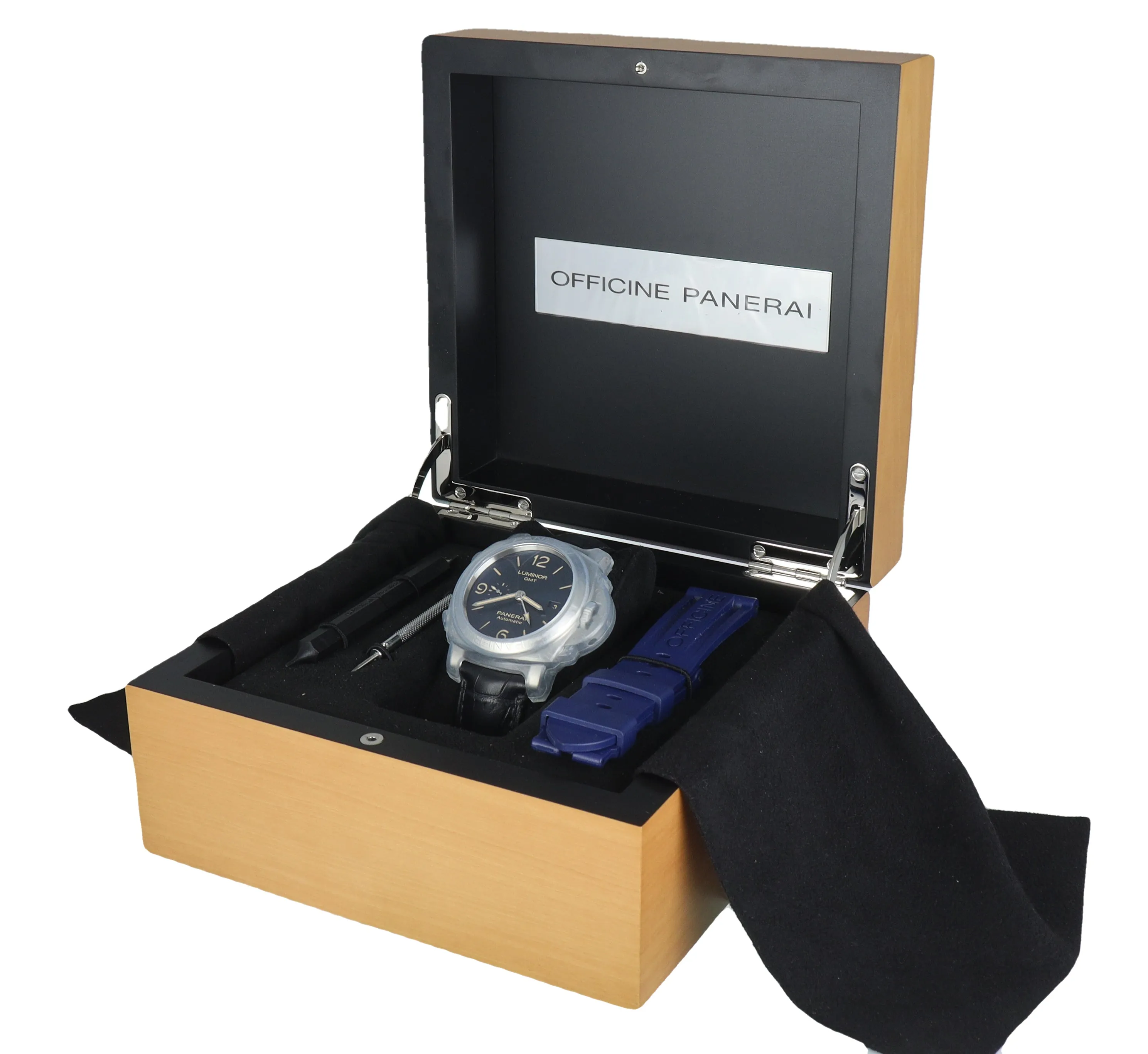 MINT 2019 Panerai Luminor 1950 GMT Blue PAM 1033 Stainless 44mm Date PAM01033