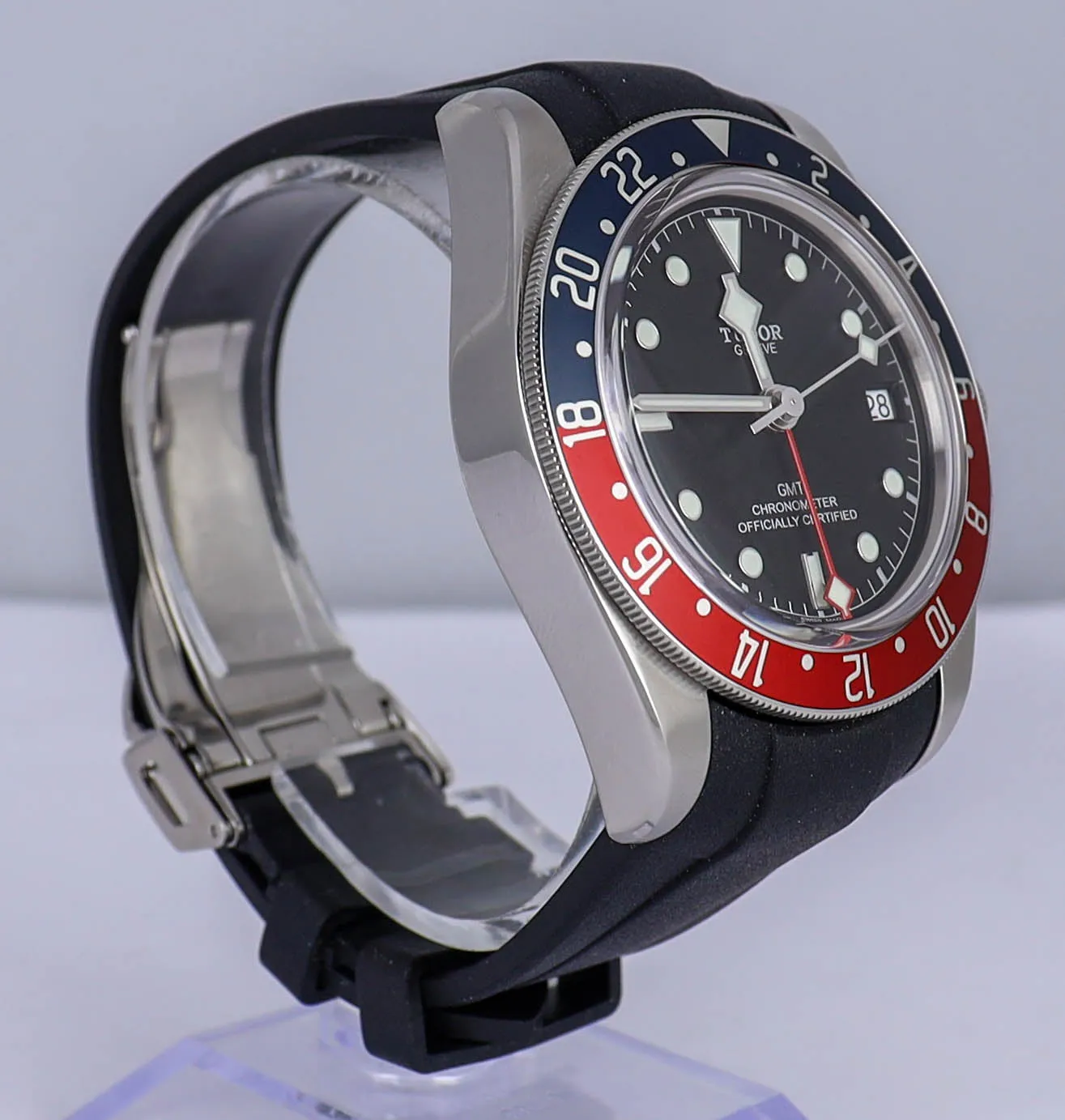 MINT 2021 Tudor Black Bay GMT PEPSI 41mm Stainless Blue Red Date 79830 RB Watch