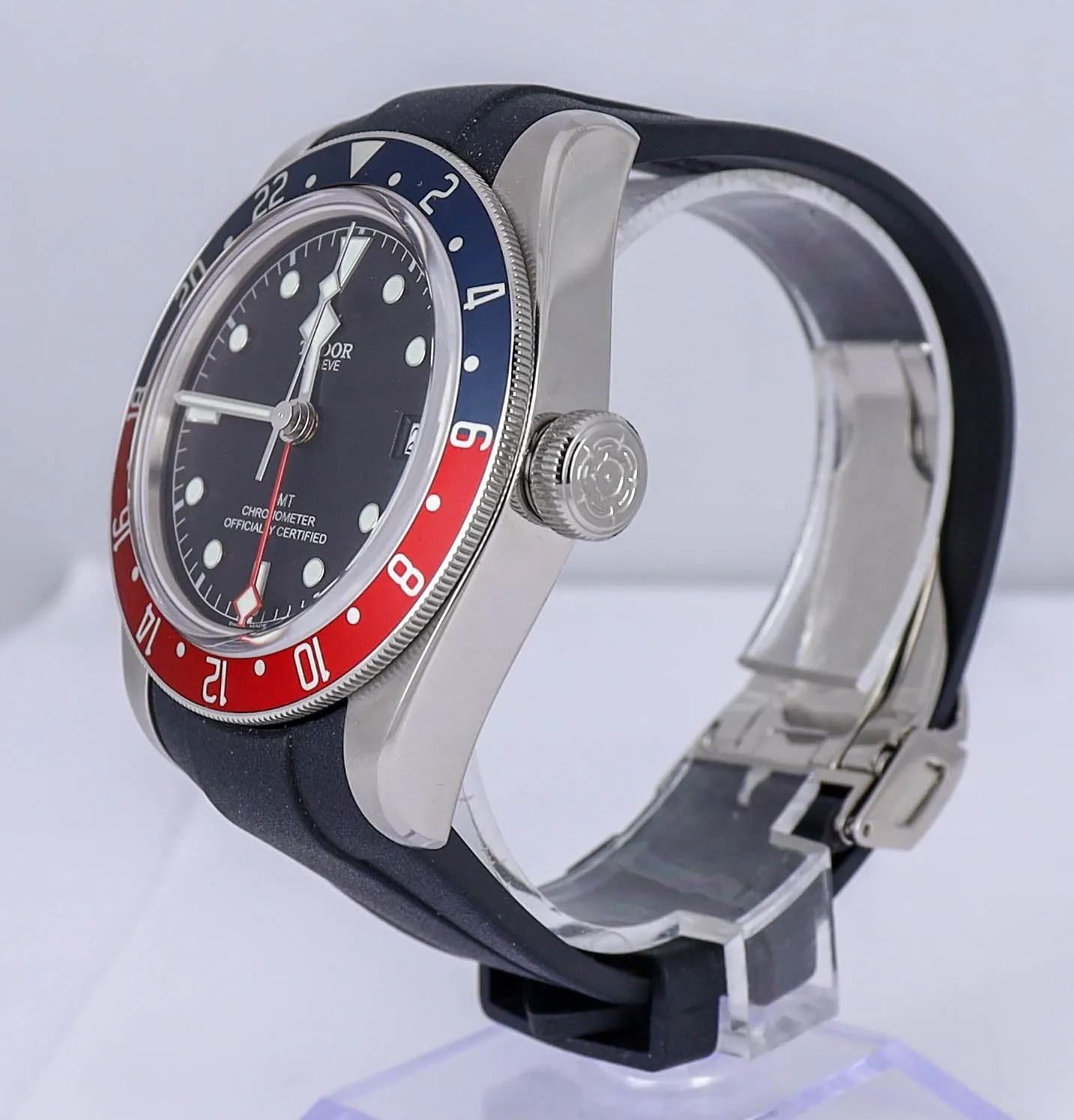 MINT 2021 Tudor Black Bay GMT PEPSI 41mm Stainless Blue Red Date 79830 RB Watch