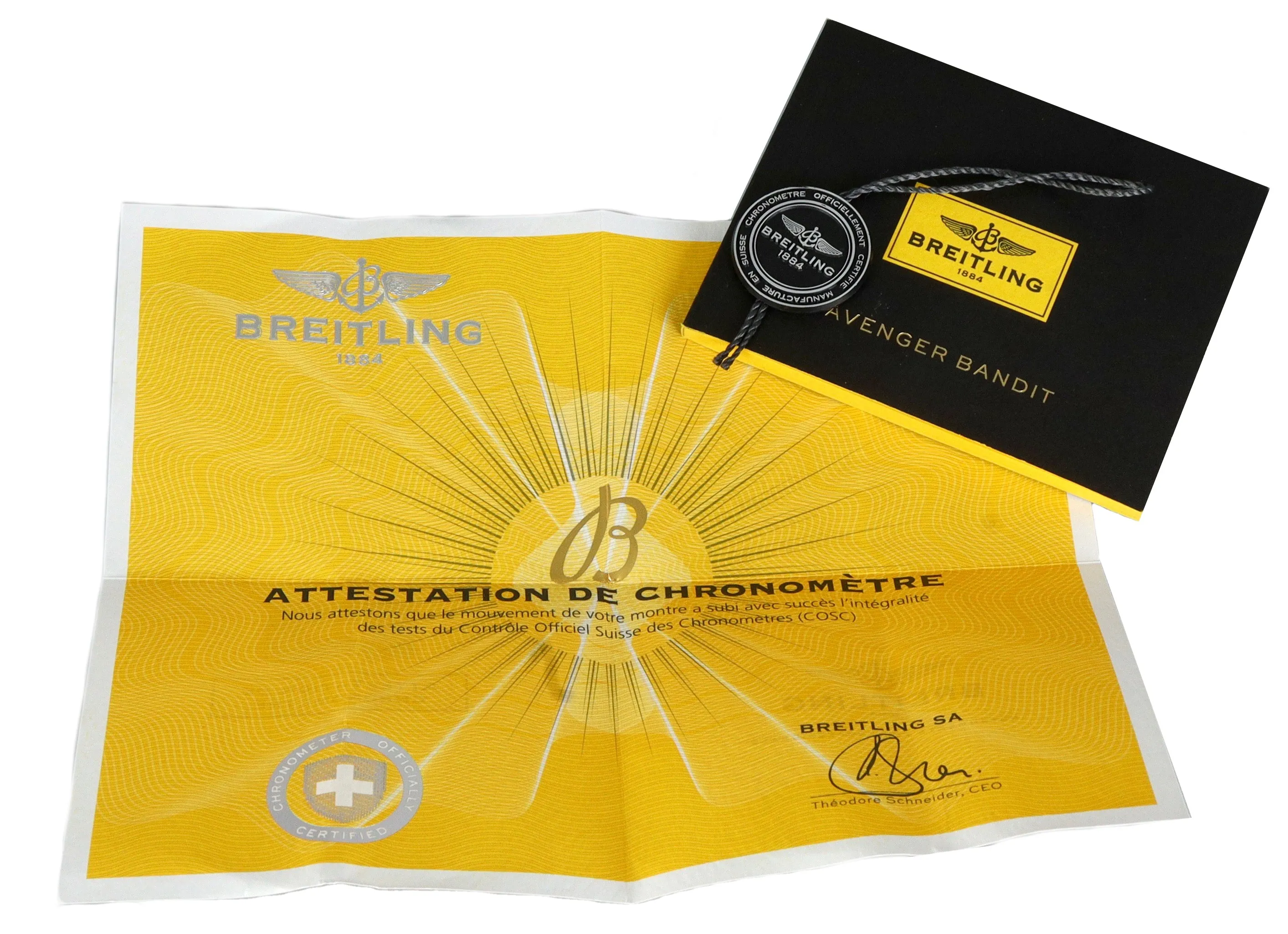 MINT Breitling Avenger Bandit Automatic Chronograph Titanium 45mm Watch E13383