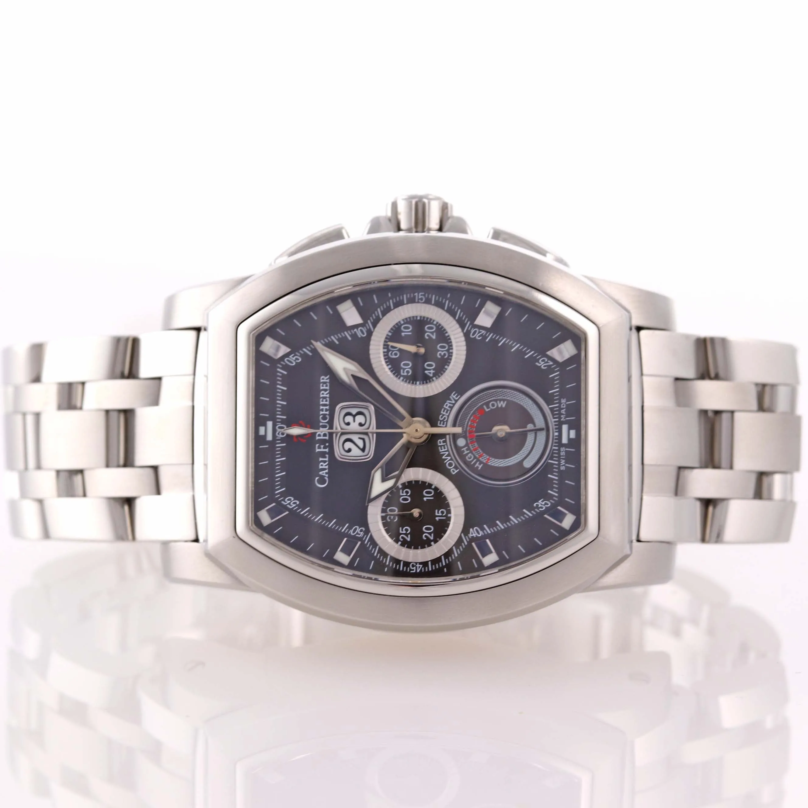 MINT Carl F. Bucherer Patravi T-Graph 10615.08 Steel Chronograph Date Watch D8
