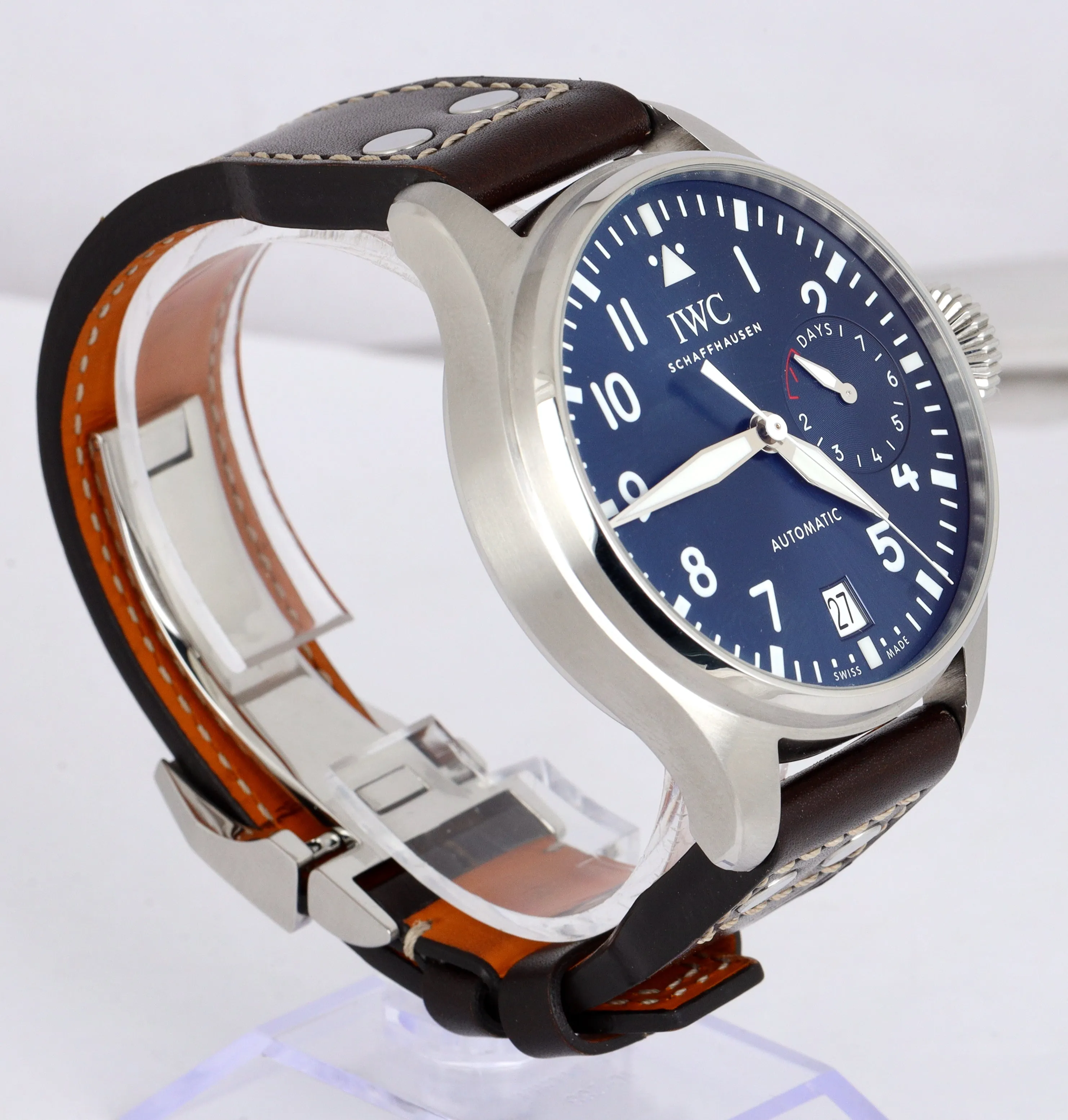 MINT IWC Big Pilot Le Petit Prince Blue 46mm 7-Day Watch Steel IW500916 5009-16