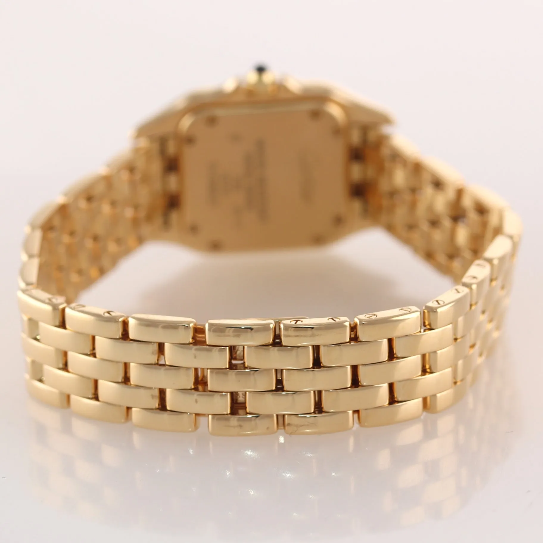 MINT Ladies Cartier Panthere Solid 18K Gold Factory Diamond Roman 1070 Watch