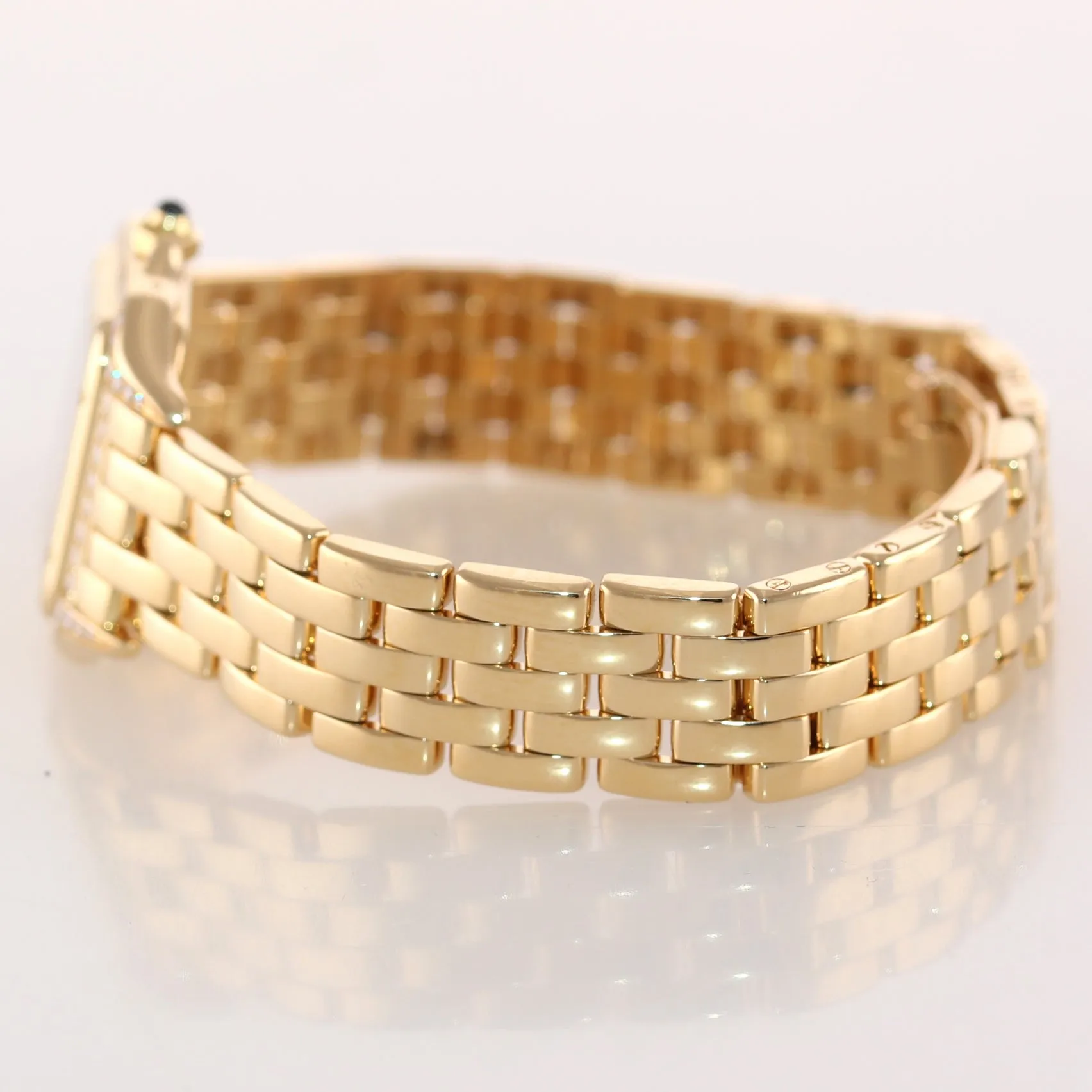 MINT Ladies Cartier Panthere Solid 18K Gold Factory Diamond Roman 1070 Watch