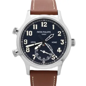 MINT PAPERS Patek Philippe Calatrava Pilot Travel Time 18K GOLD 42mm 5524G Watch