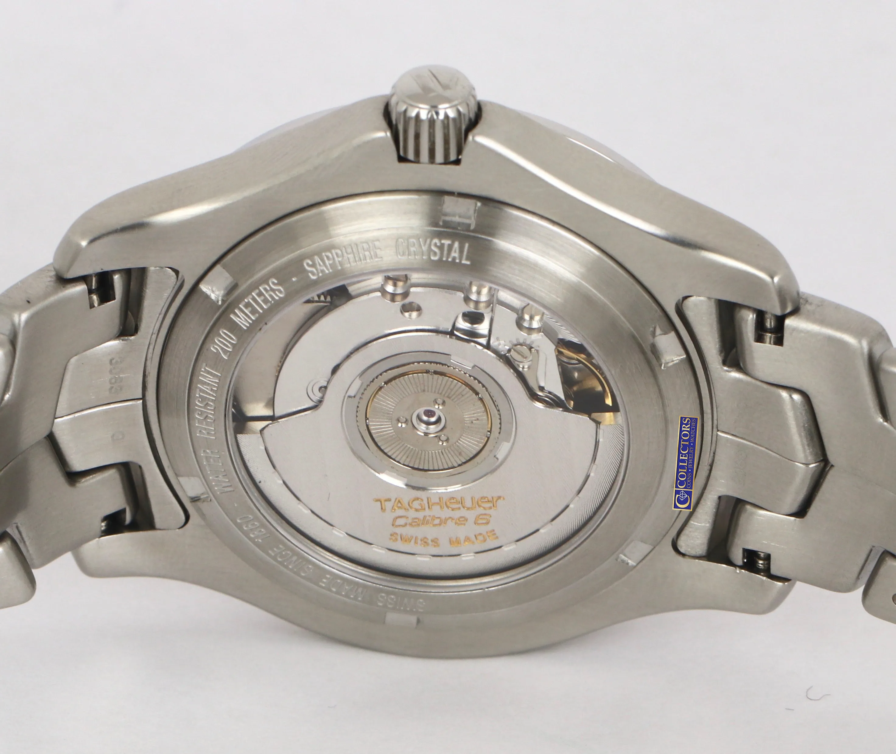 MINT TAG Heuer Link Calibre 6 Blue 40mm Auto Date Stainless Steel WJF211F Watch