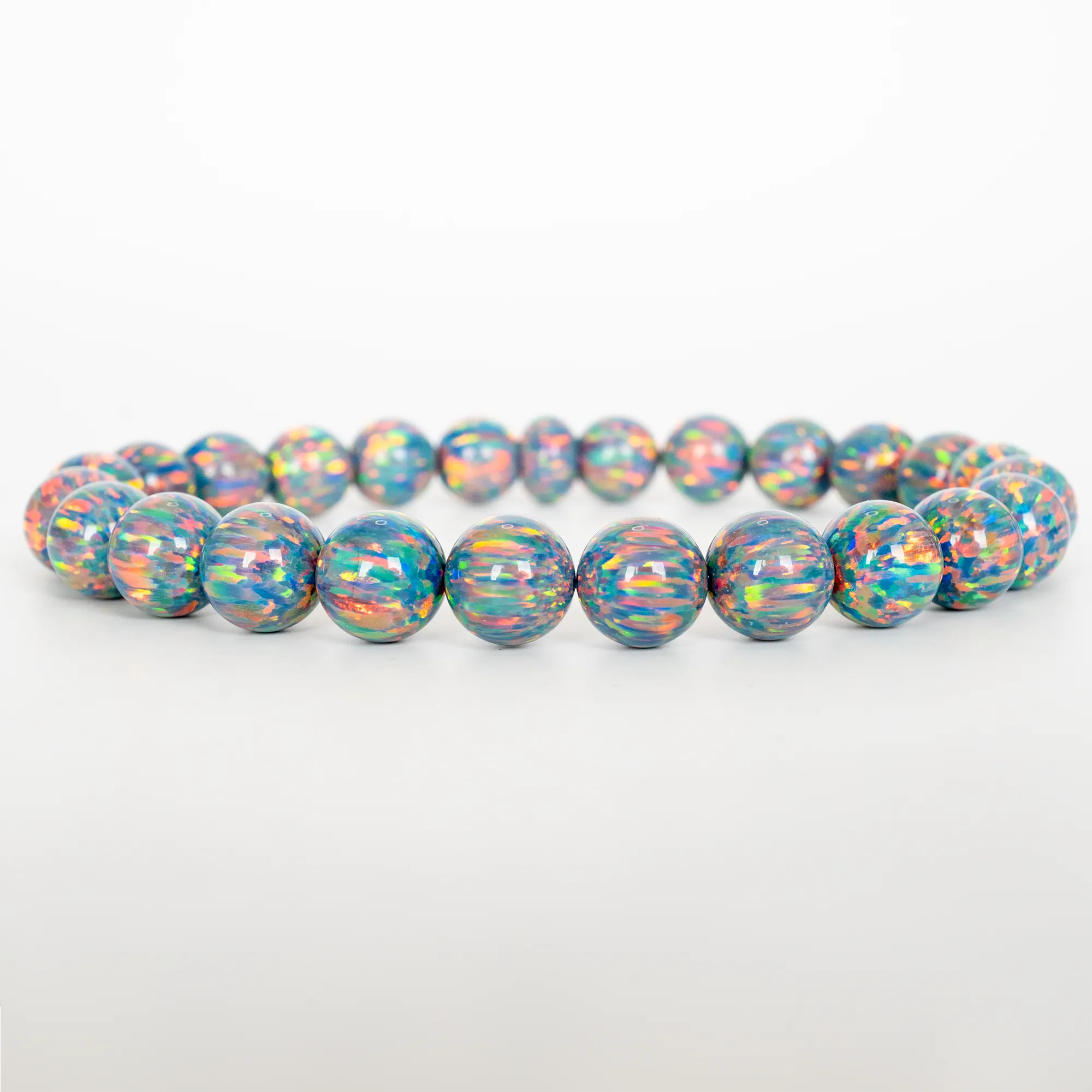 Moonstone Opal Beaded Bracelet
