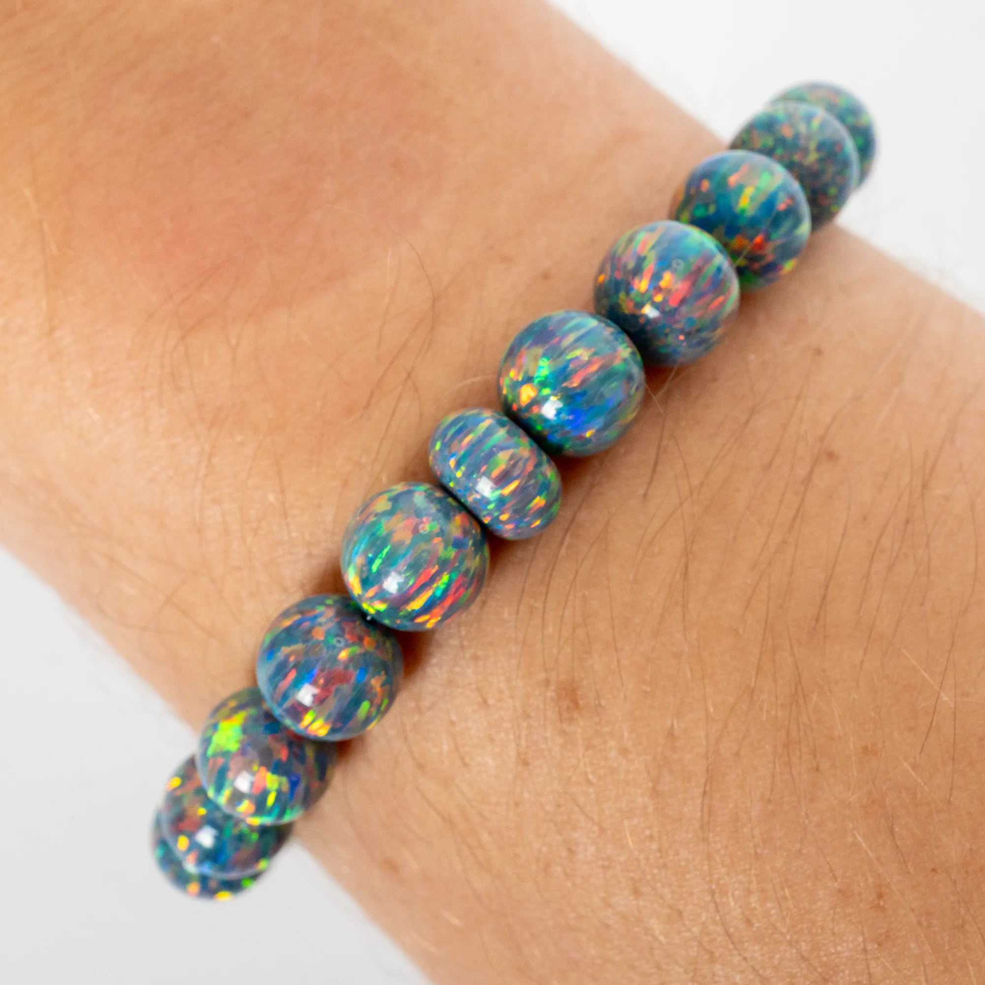 Moonstone Opal Beaded Bracelet