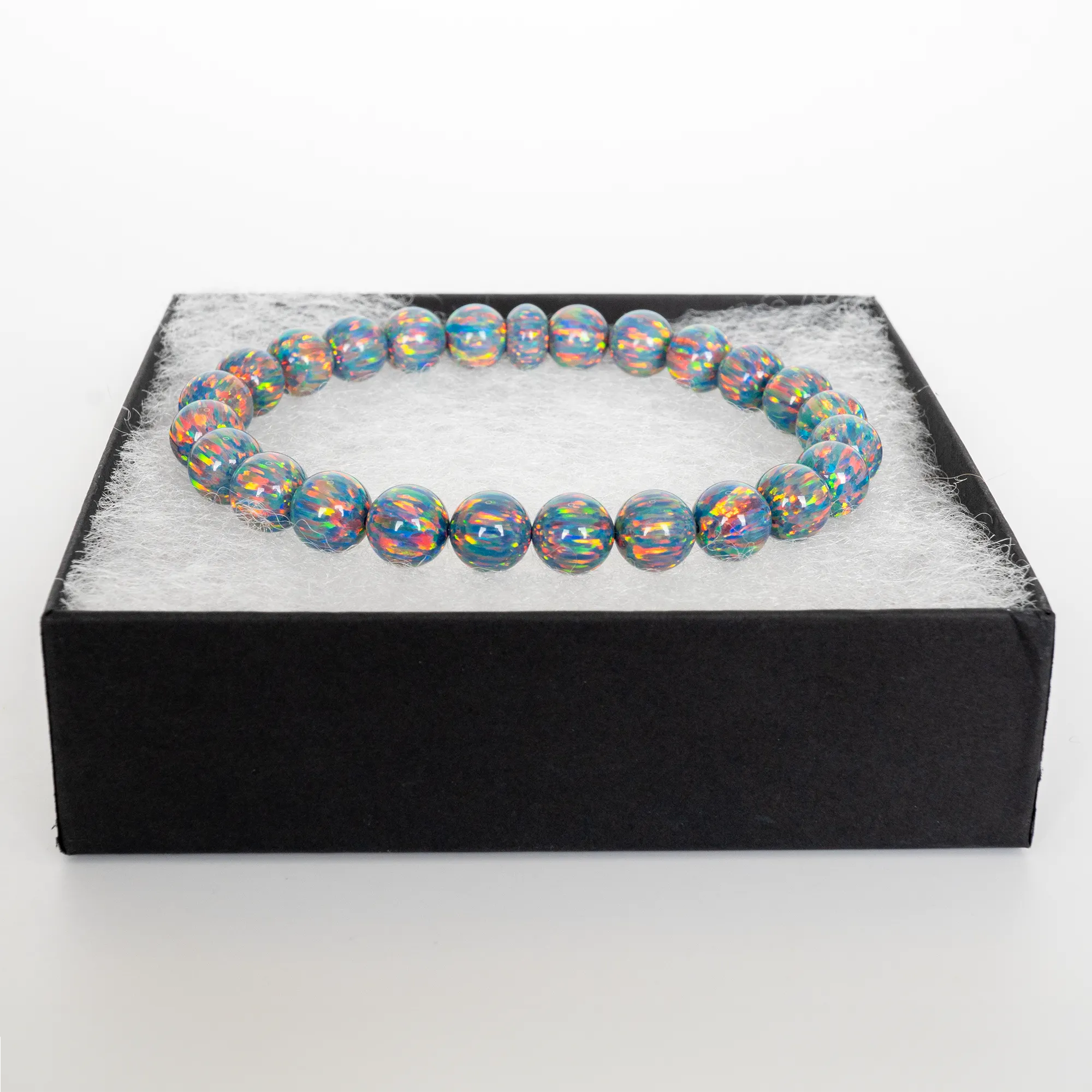 Moonstone Opal Beaded Bracelet