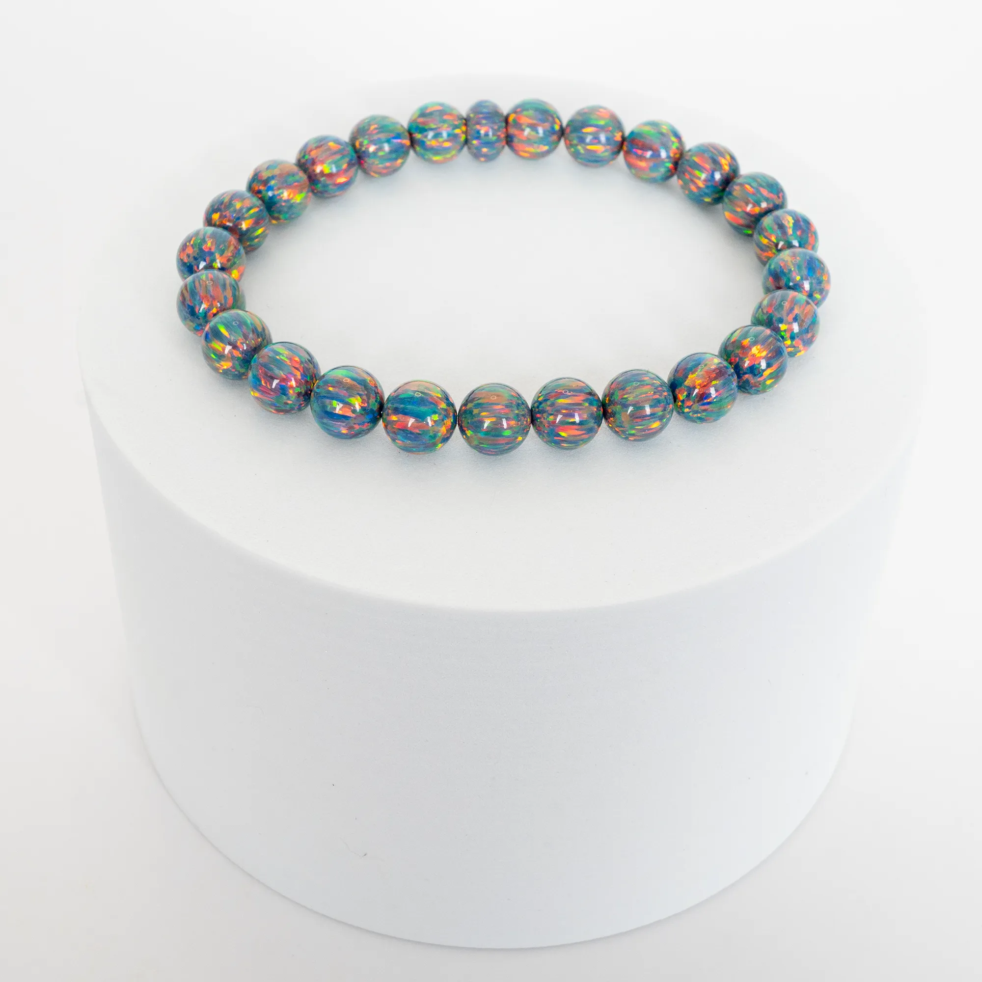 Moonstone Opal Beaded Bracelet
