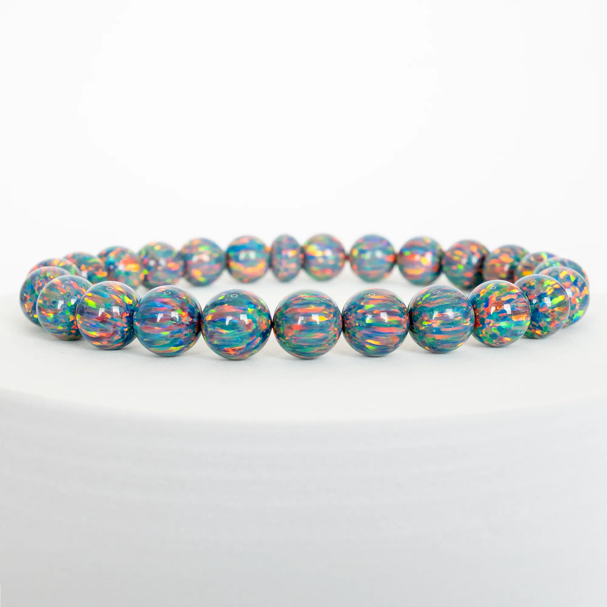 Moonstone Opal Beaded Bracelet